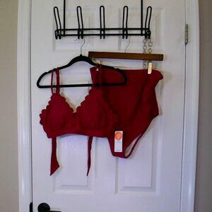 Maroon Maternity Bikini